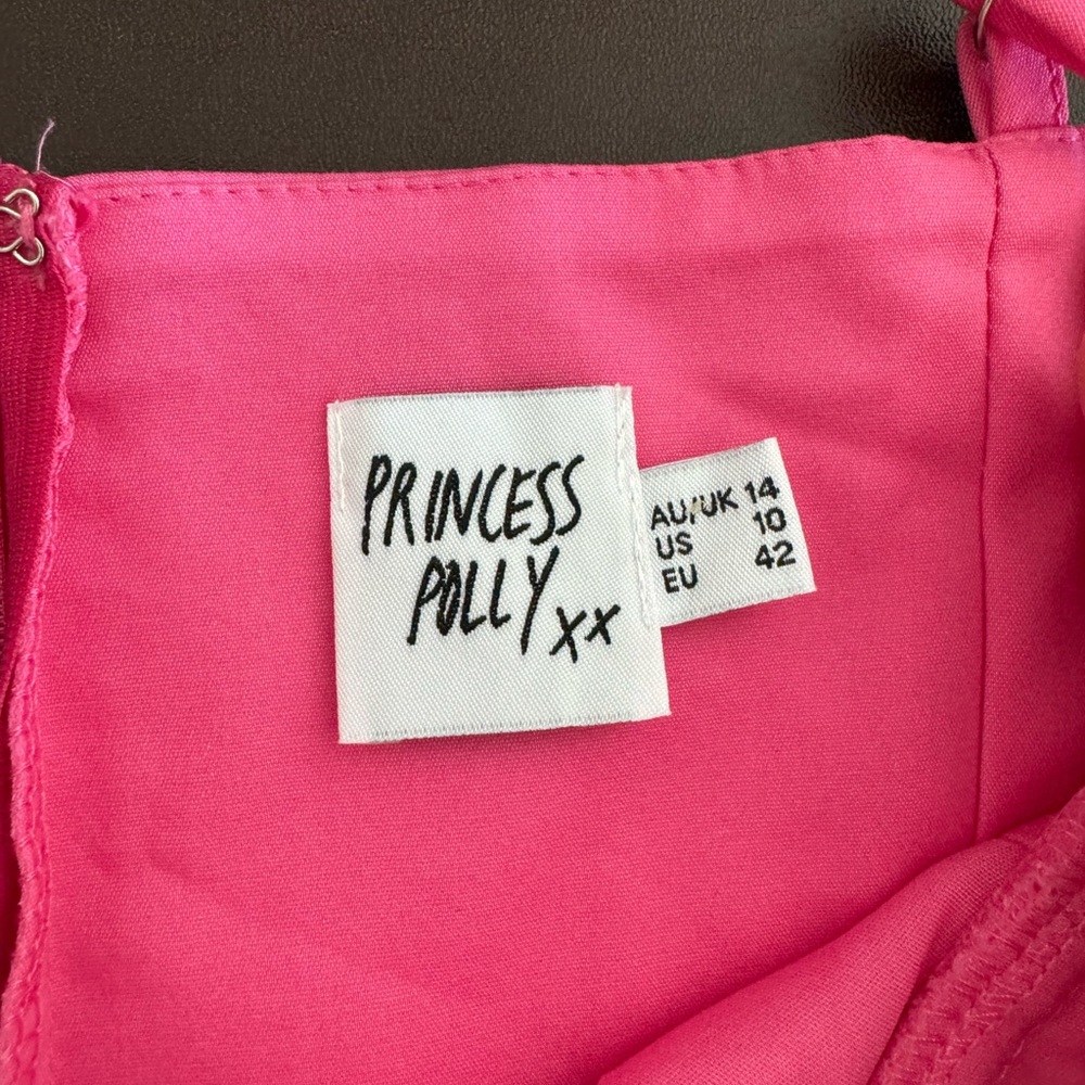Princess Polly NEW Novella MINI Zip DRESS PINK - size 10 - Picture 2 of 3